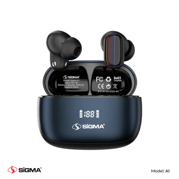 A1_1_Blue Sigma A1 Wireless TWS Earbuds -